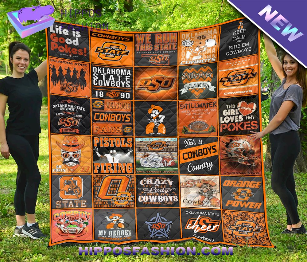 NCAA Oklahoma State Cowboys Quilt Blanket