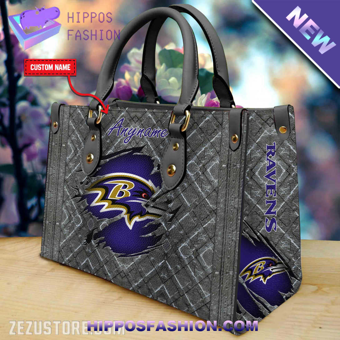 NFL Baltimore Ravens Personalized Leather HandBag FSS.jpg