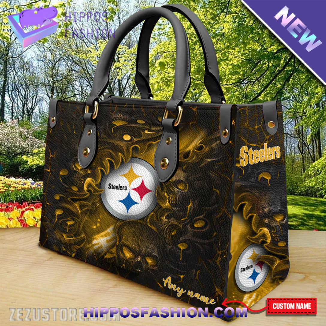 NFL Pittsburgh Steelers Personalized Leather HandBag