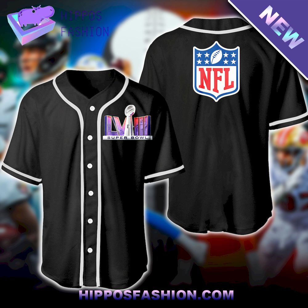 NFL Super Bowl LVIII Logo Baseball Jersey ()