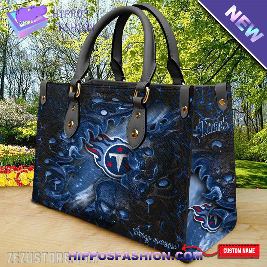 NFL Tennessee Titans Blue PersonalizedLeather HandBag
