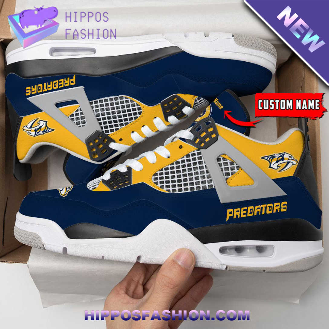 Nashville Predators Personalized Air Jordan 4 Sneaker