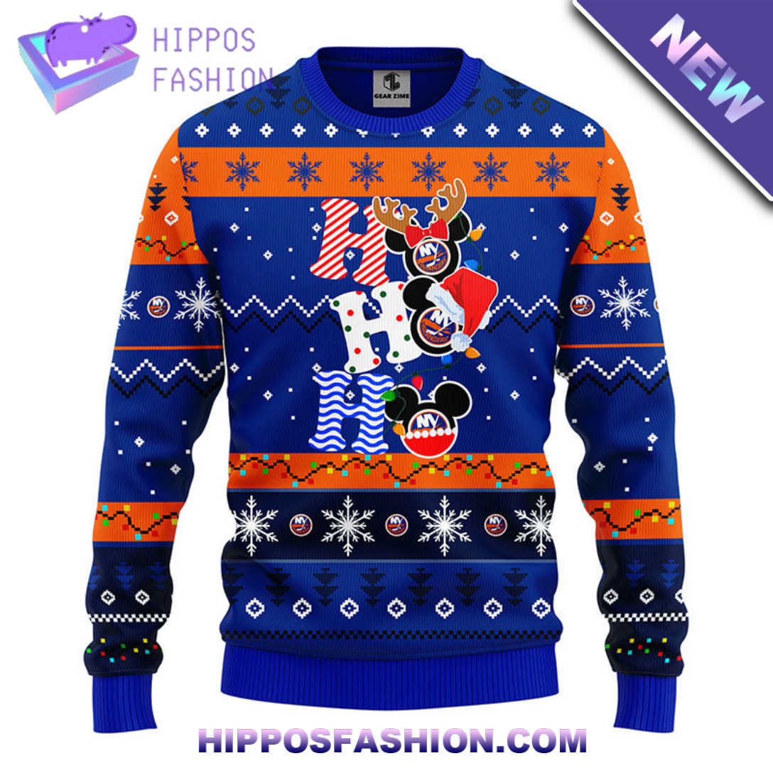 New York Islanders Hohoho Mickey Christmas Ugly Sweater SztWK.jpg