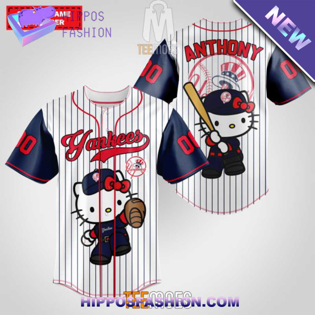 New York Yankees Hello Kitty Personalized Baseball Jersey sMiFX.jpg