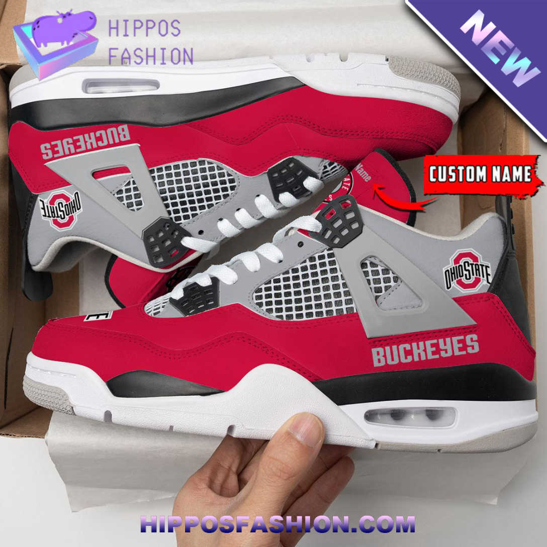 Ohio State Buckeyes Personalized Air Jordan 4 Sneaker