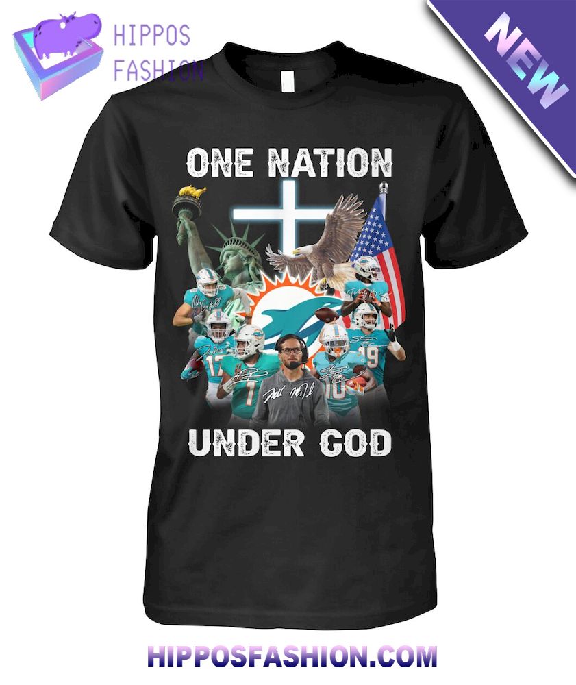 One Nation Under God Dolphins T Shirt D