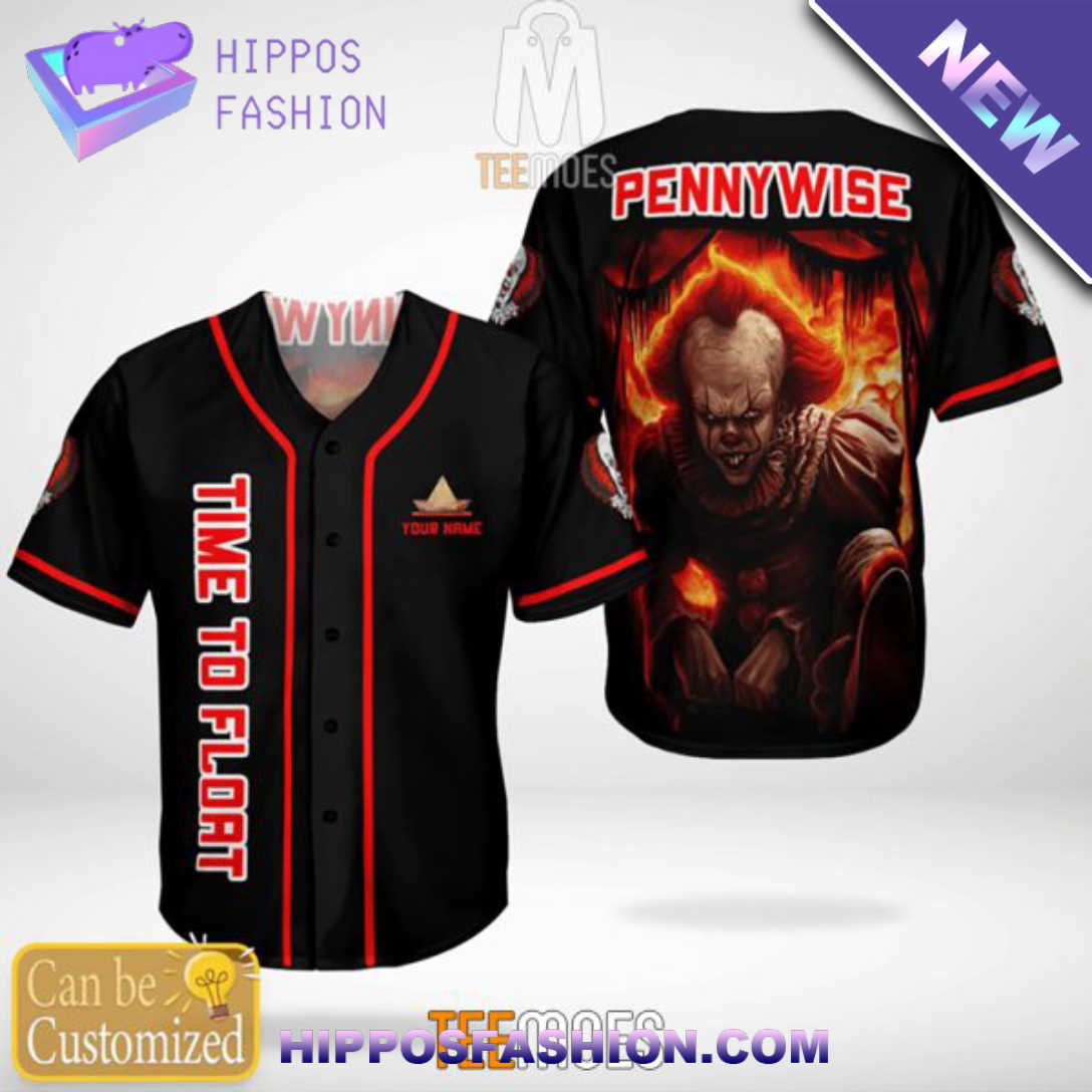 Pennywise Time To Float Personalized Baseball Jersey RzIl.jpg