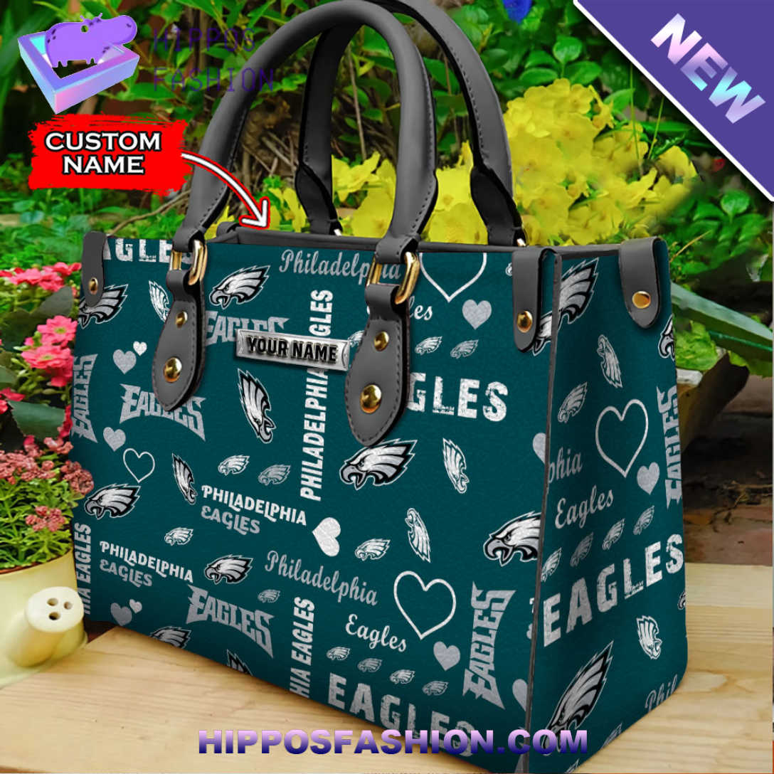 Philadelphia Eagles NFL Custom Name Leather HandBag