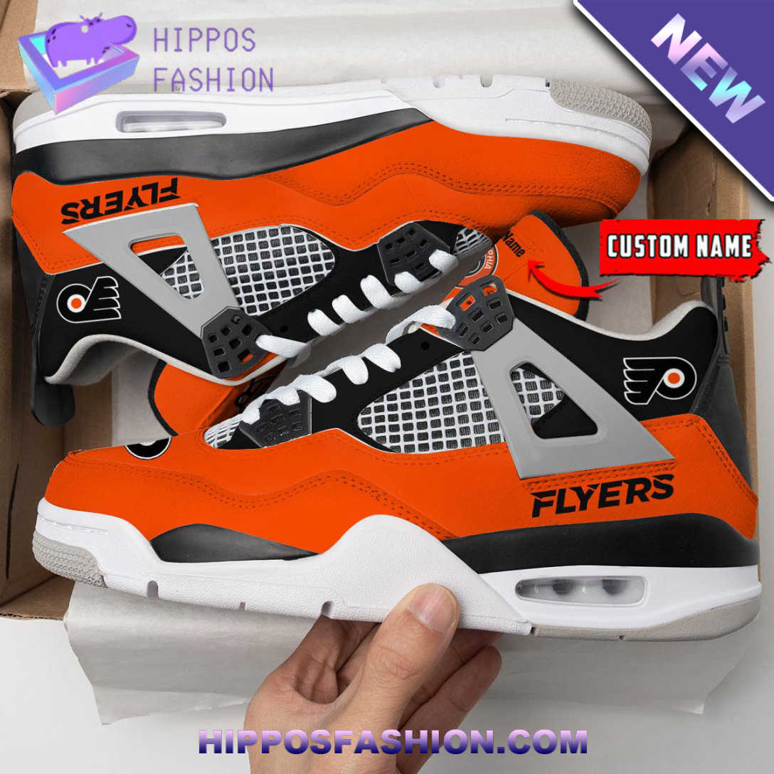 Philadelphia Flyers Personalized Air Jordan 4 Sneaker