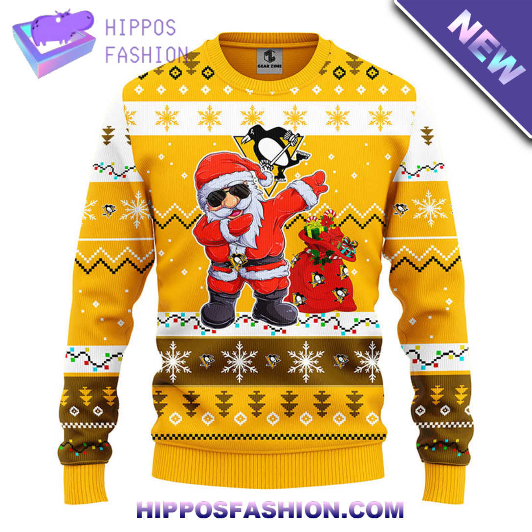 Pittsburgh Penguins Dabbing Santa Claus Christmas Ugly Sweater JdWJ.jpg