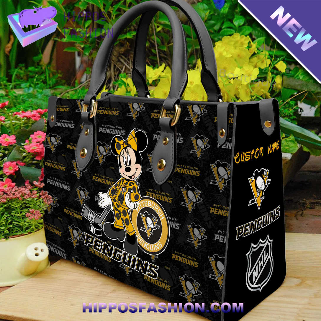 Pittsburgh Penguins Minnie Women Leather Hand Bag TIWt.jpg