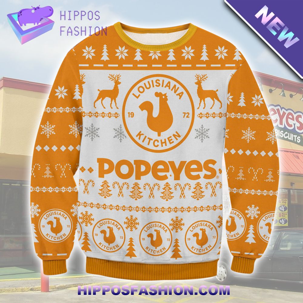 Popeyes Luisiana Kitchen Ugly Christmas Sweater