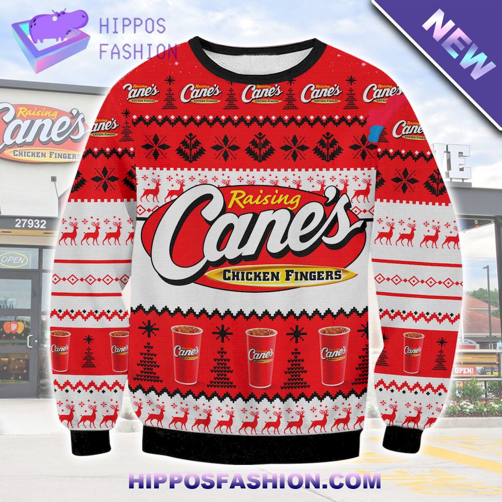 Raising Canes Chicken Fingers Ugly Christmas Sweater