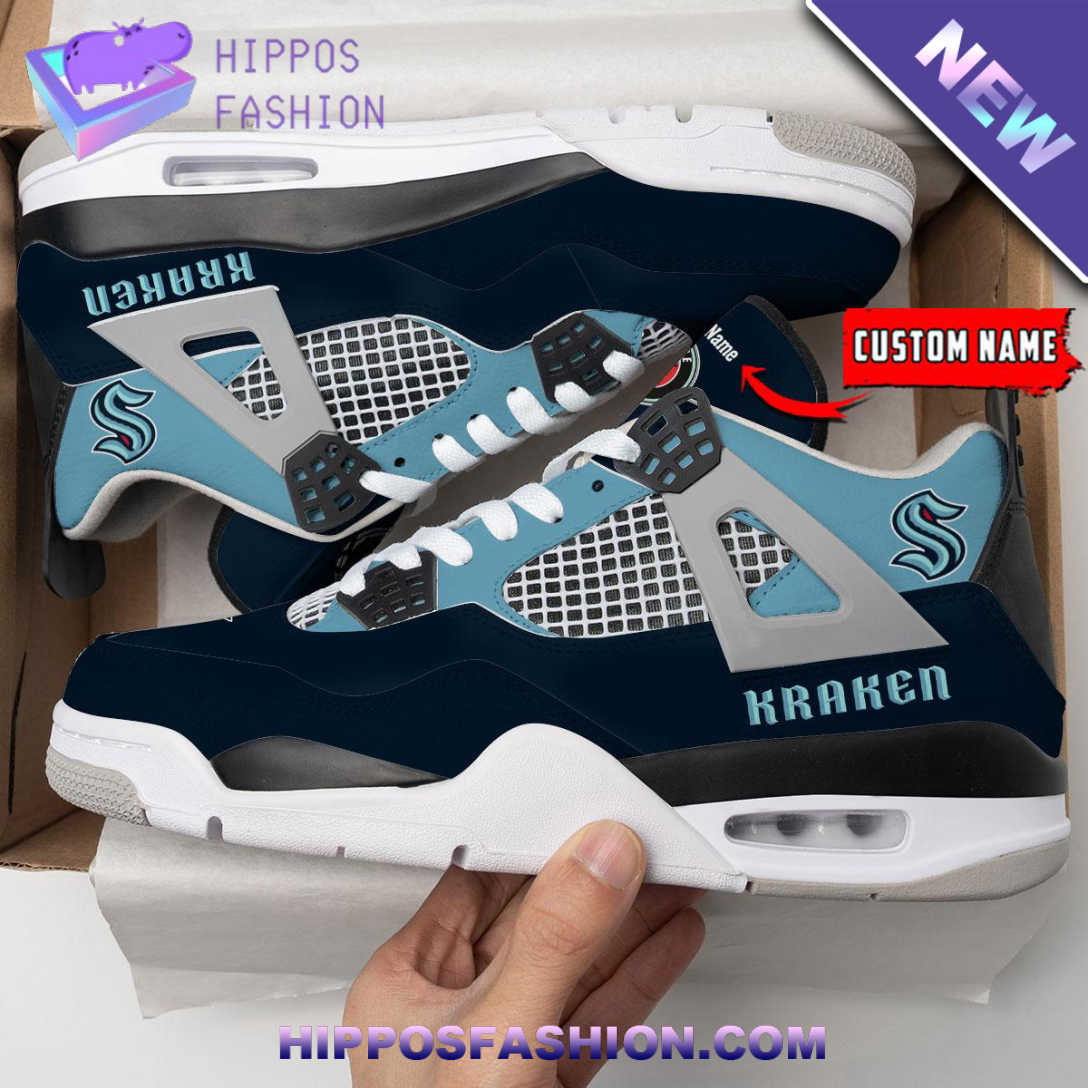 Seattle Kraken Personalized Air Jordan 4 Sneaker
