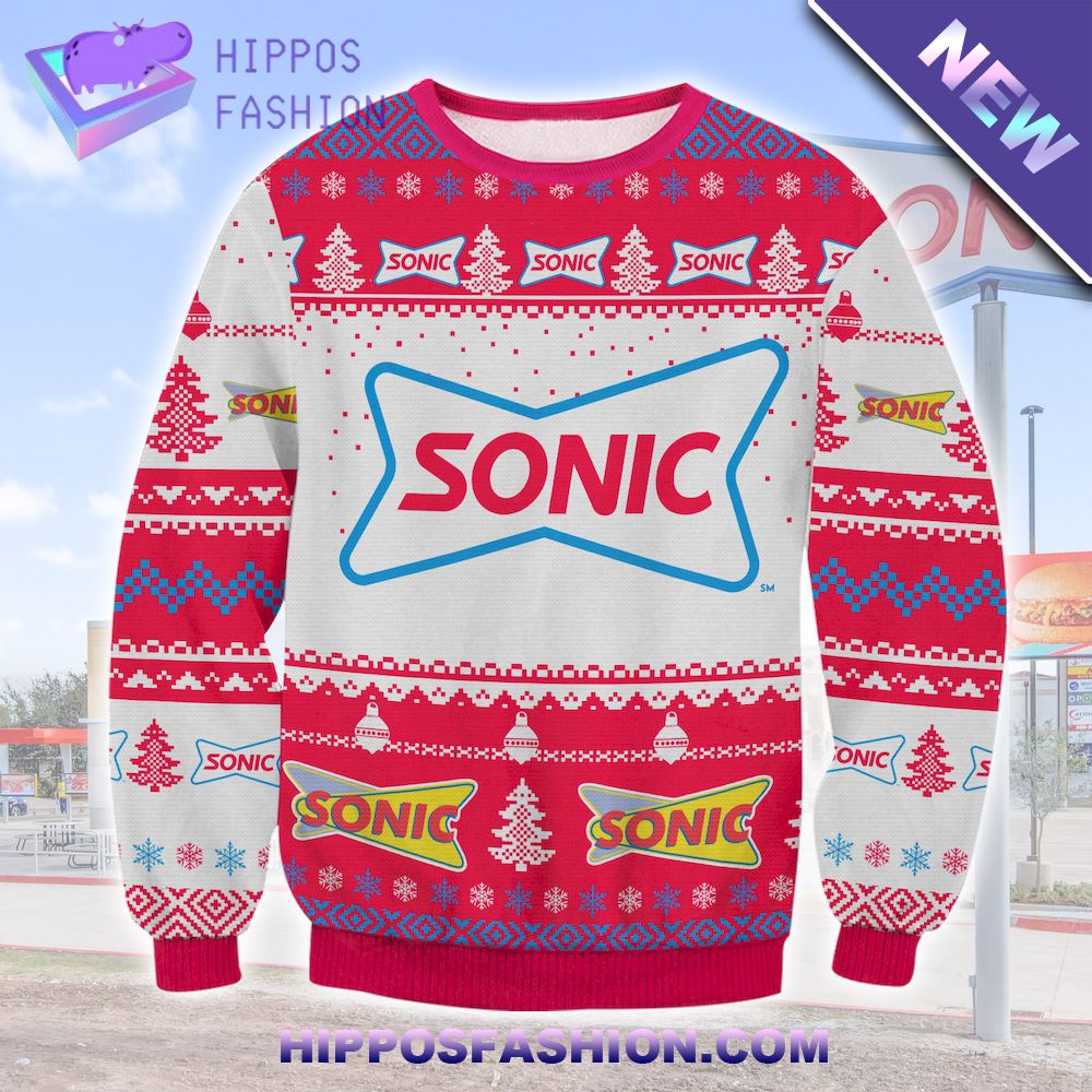 Sonic Drive In Ugly Christmas Sweater
