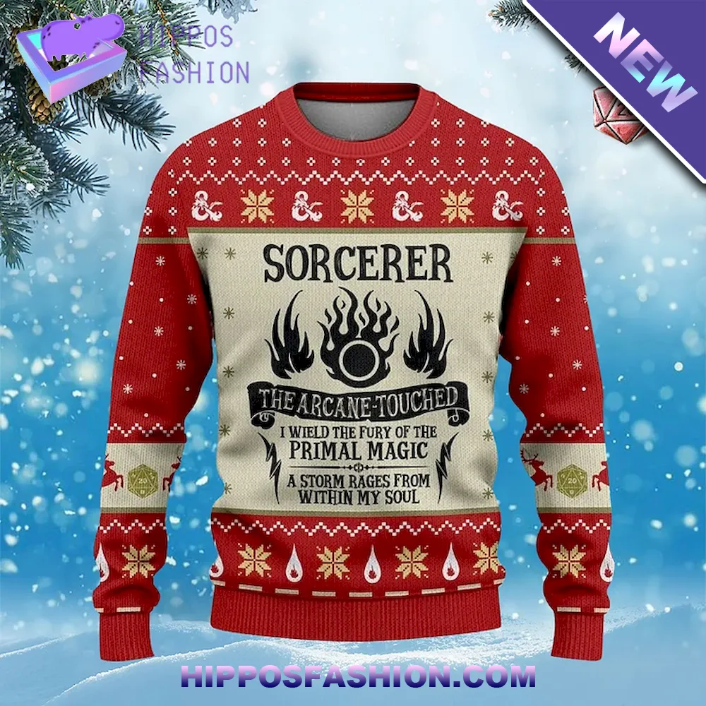 Sorcerer The Arcane Touched Ugly Christmas Sweater
