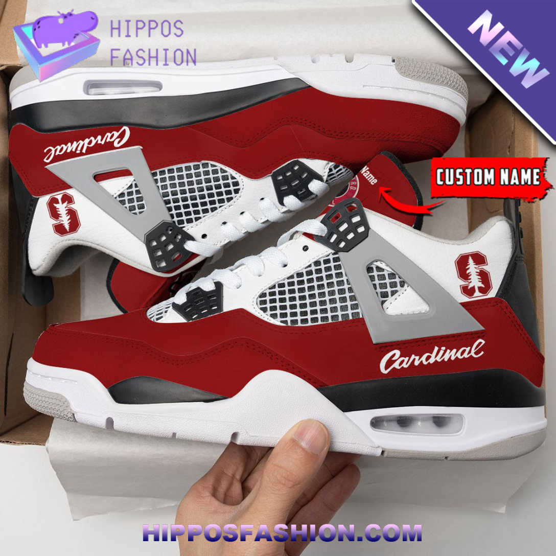 Stanford Cardinal Personalized Air Jordan 4 Sneaker