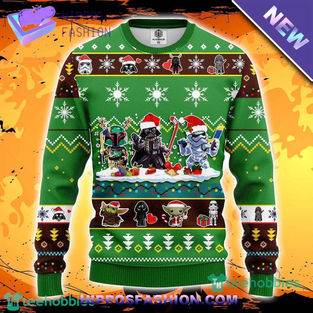 Star Wars Cute Green Ugly Christmas Sweater