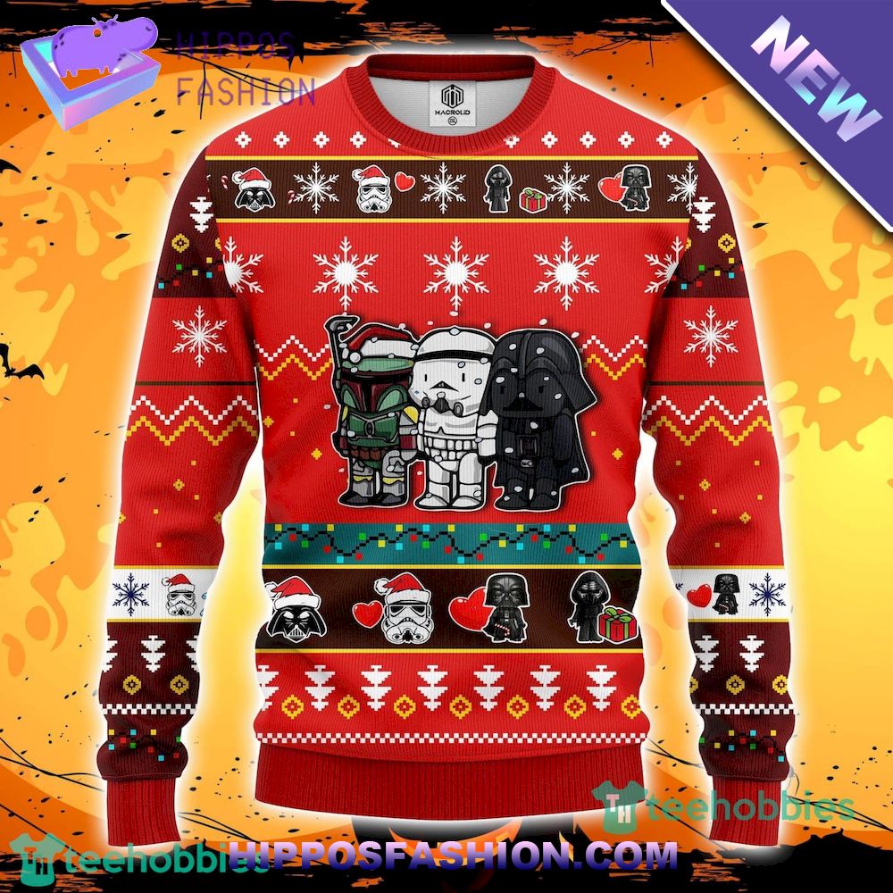 Star Wars Cute Red Ugly Christmas Sweater