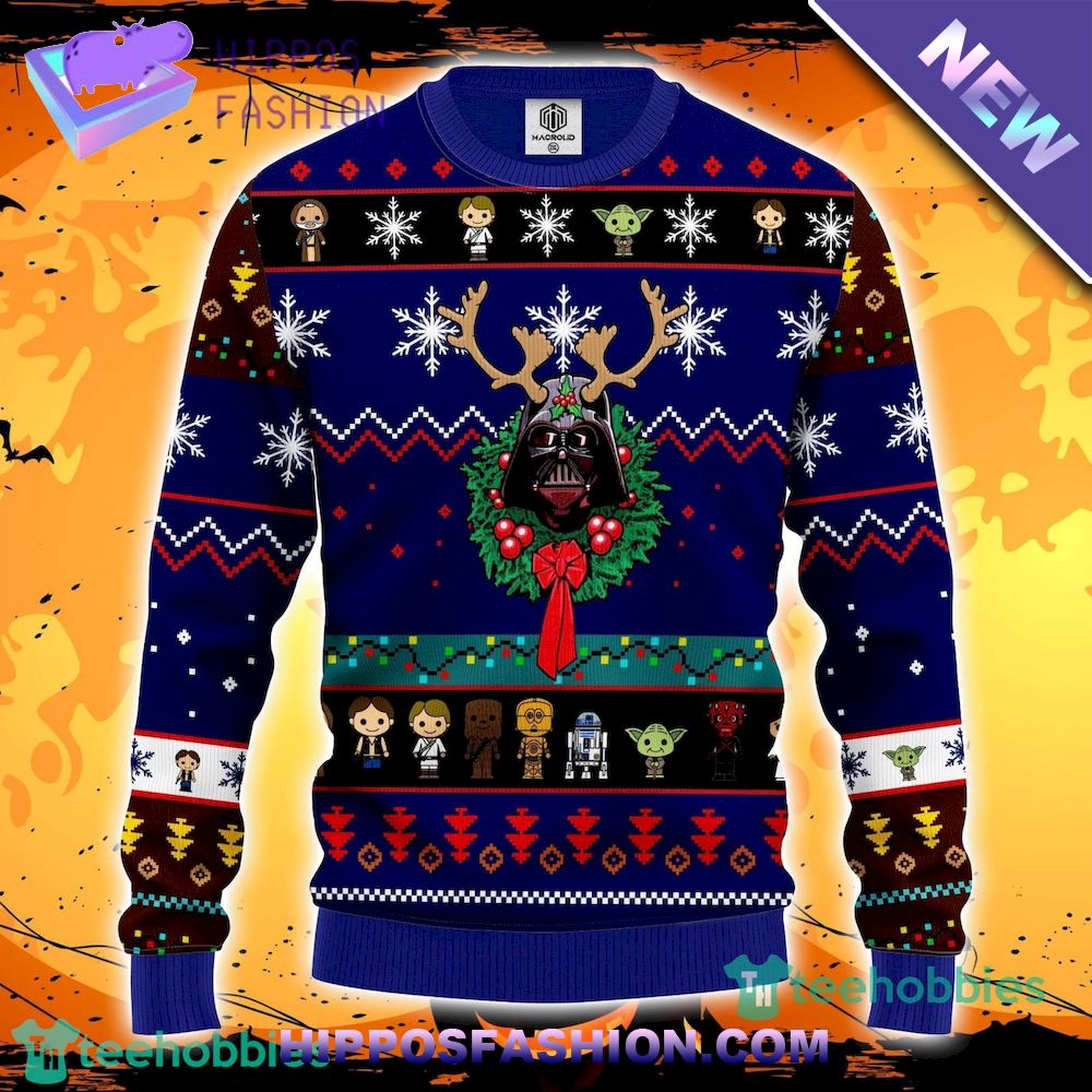 Star Wars Darth Vader Blue Ugly Christmas Sweater