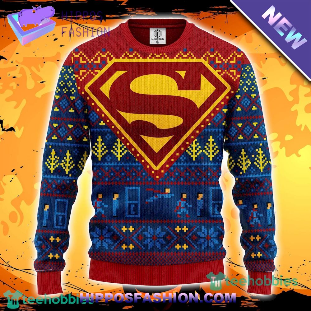 Superman Comic Ugly Christmas Sweater Amazing Gift Men And Women Christmas Gift