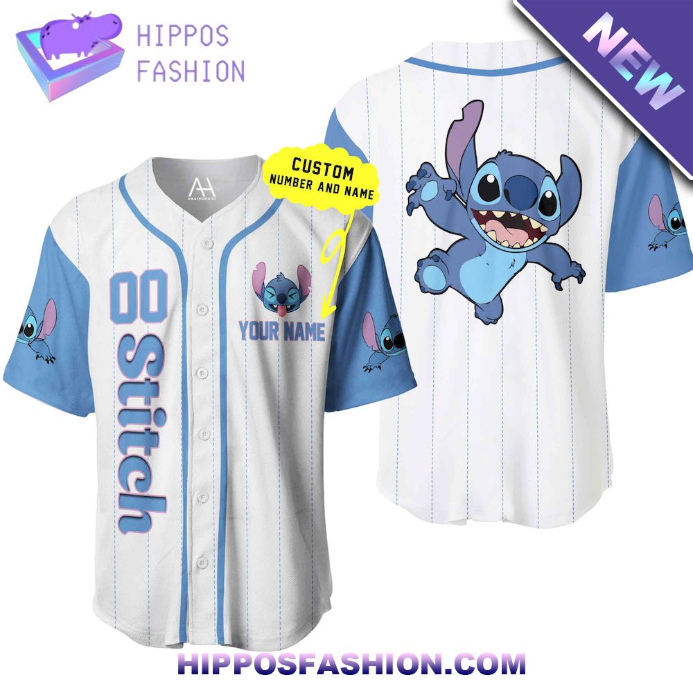 Sweet Stitch Cute Custom Name Baseball Jersey - HipposFashion