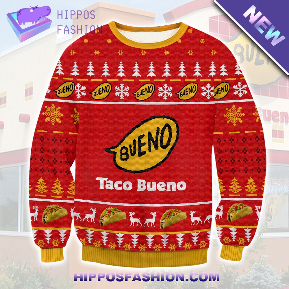 Taco Bueno Ugly Christmas Sweater