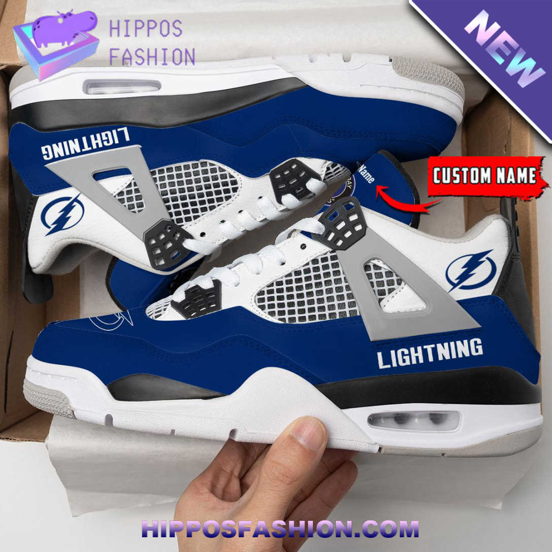 Tampa Bay Lightning Personalized Air Jordan 4 Sneaker