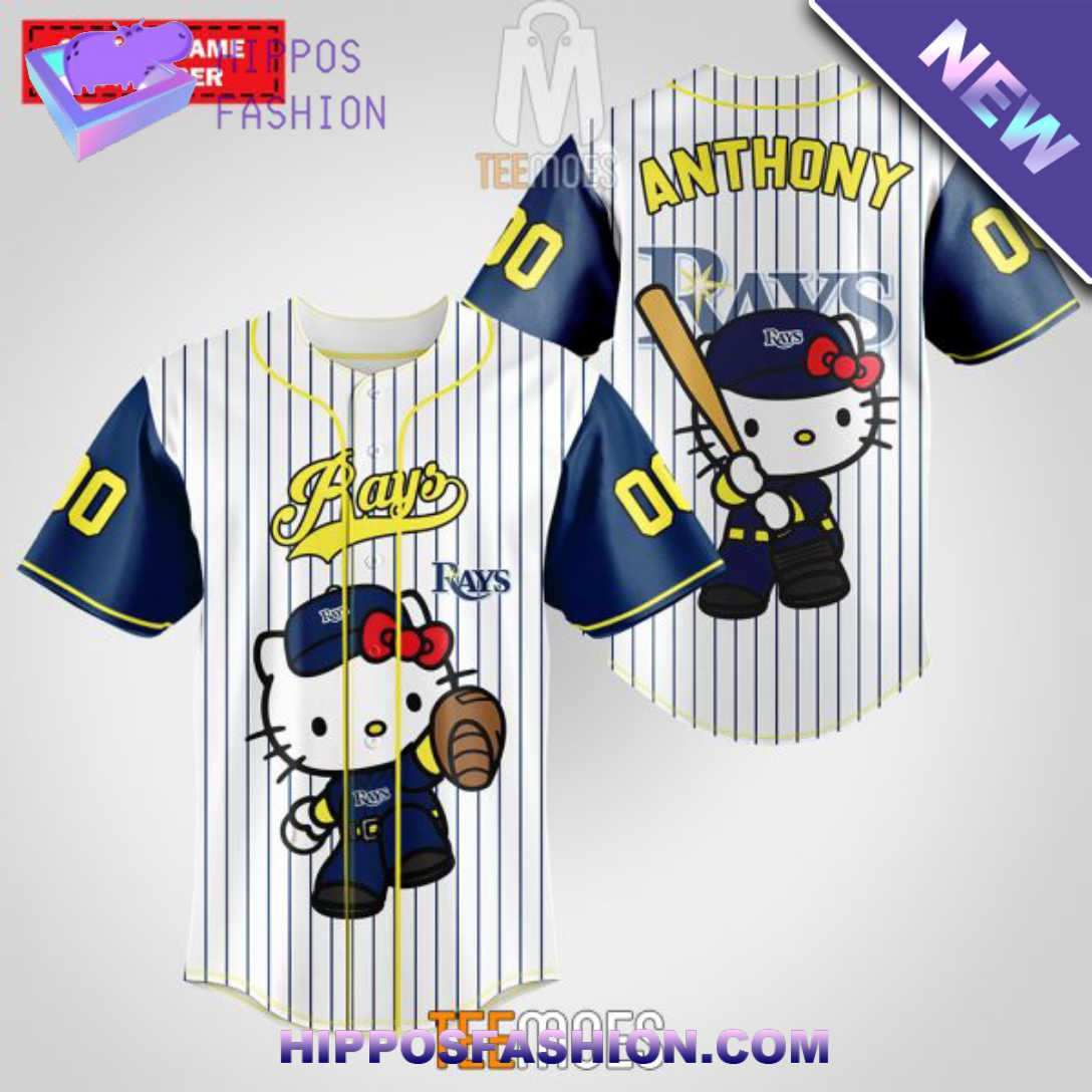 Tampa Bay Rays Hello Kitty Personalized Baseball Jersey