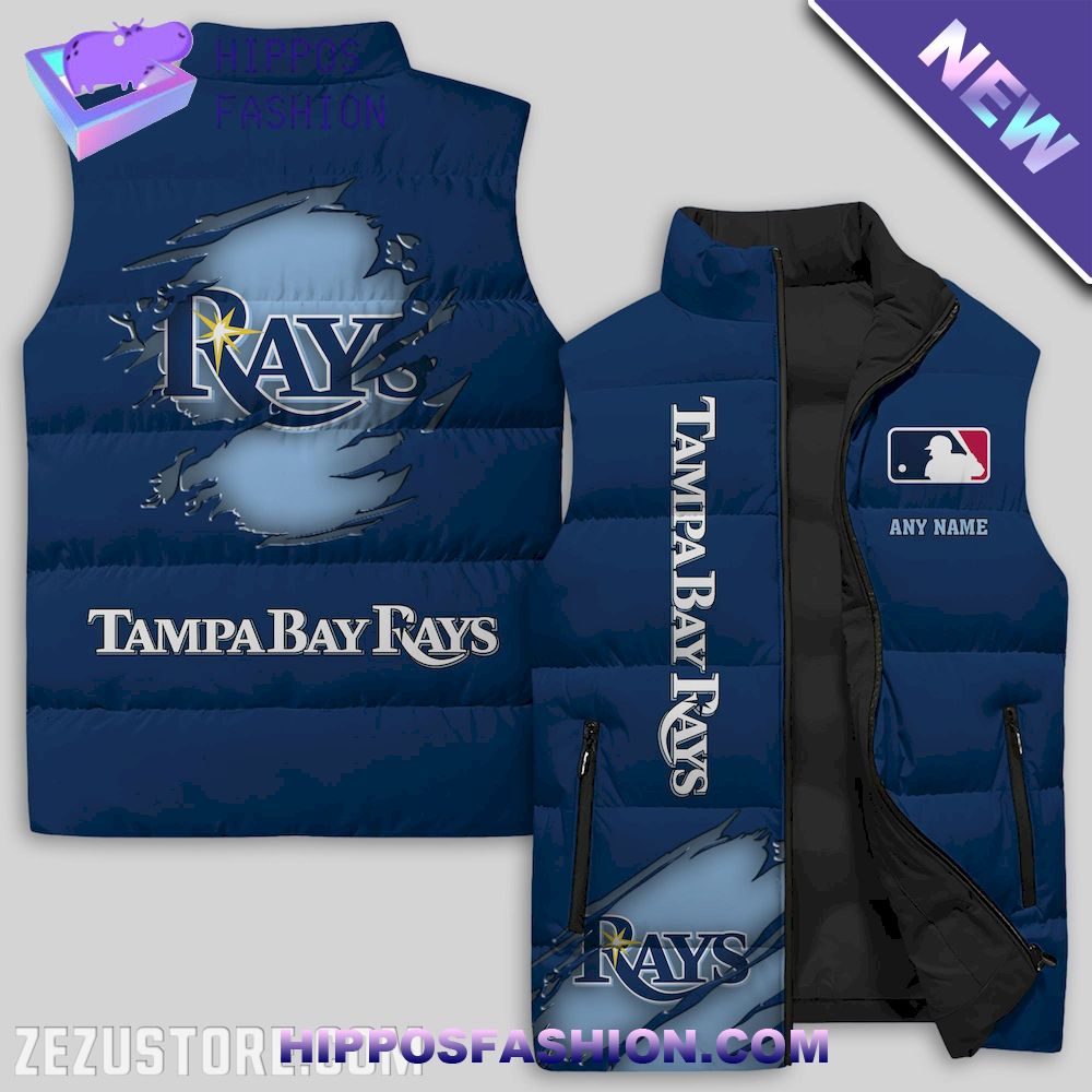 Tampa Bay Rays MLB Personalized Puffer Jacket