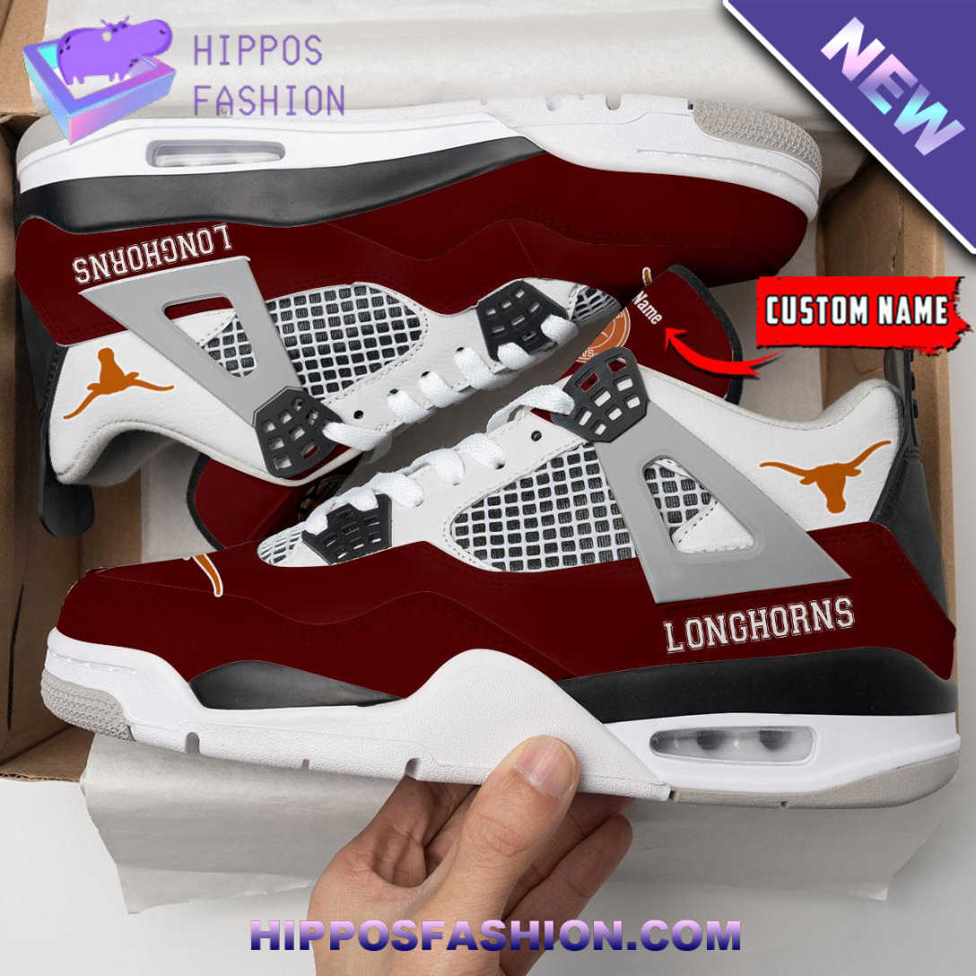 Texas Longhorns Personalized Air Jordan 4 Sneaker
