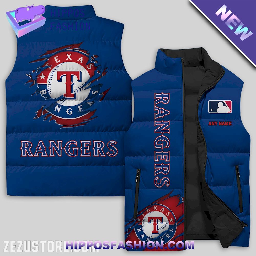 Texas Rangers MLB Personalized Puffer Jacket