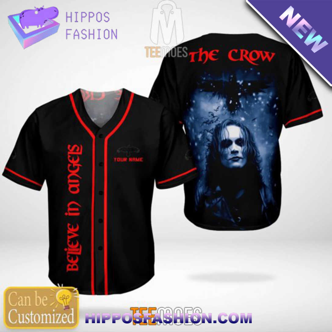 The Crow Believe In Angles Personalized Baseball Jersey iLfa.jpg