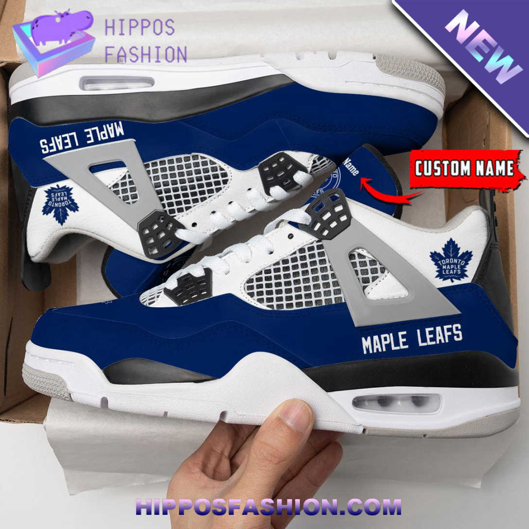 Toronto Maple Leafs Personalized Air Jordan 4 Sneaker