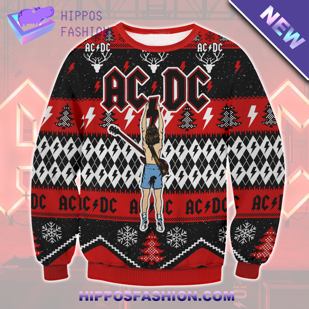 AC DC Band Concert Tour Ugly Sweater