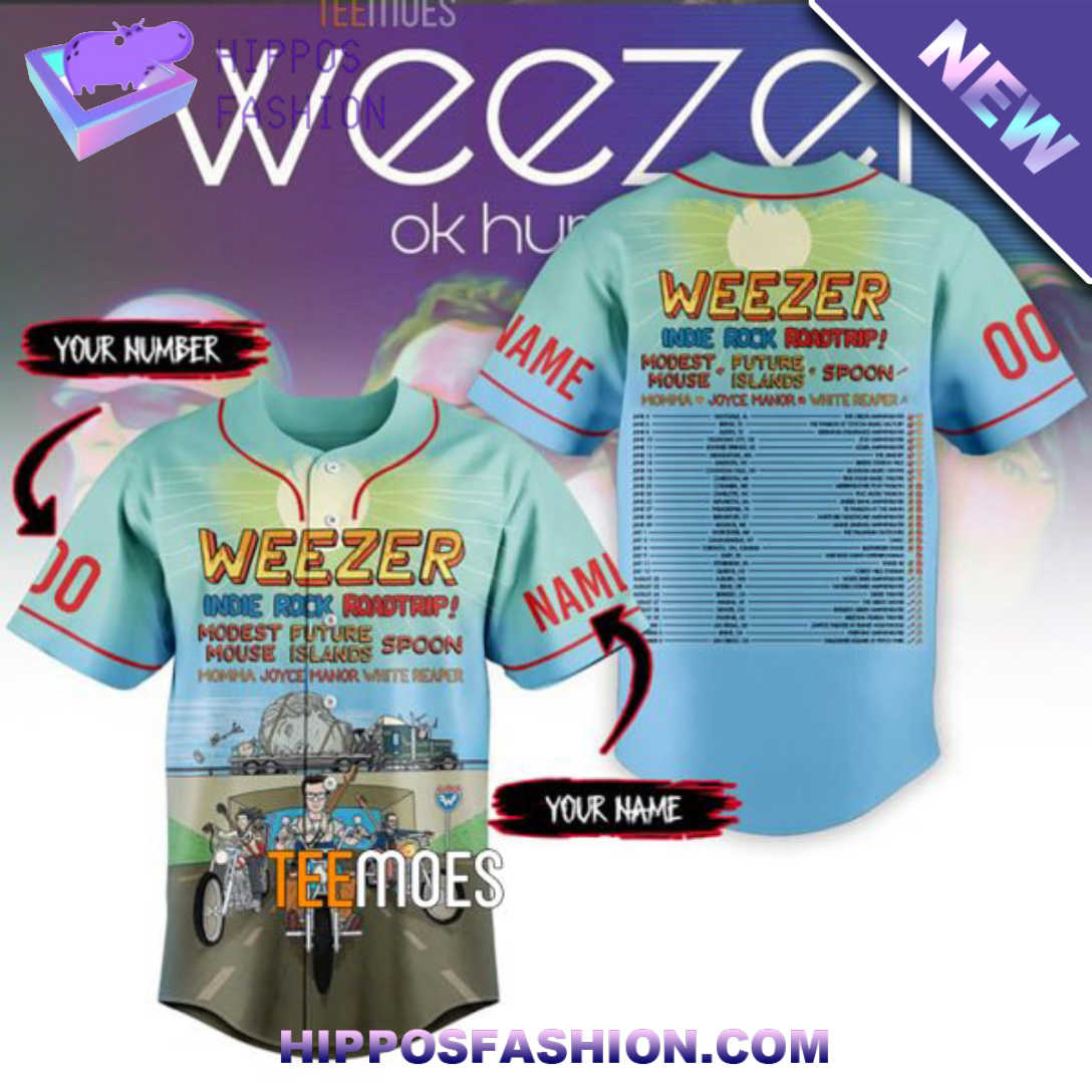 Weezer Tour 2023 Customized Baseball Jersey