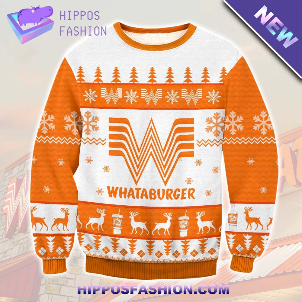 Whataburger Deer Ugly Christmas Sweater