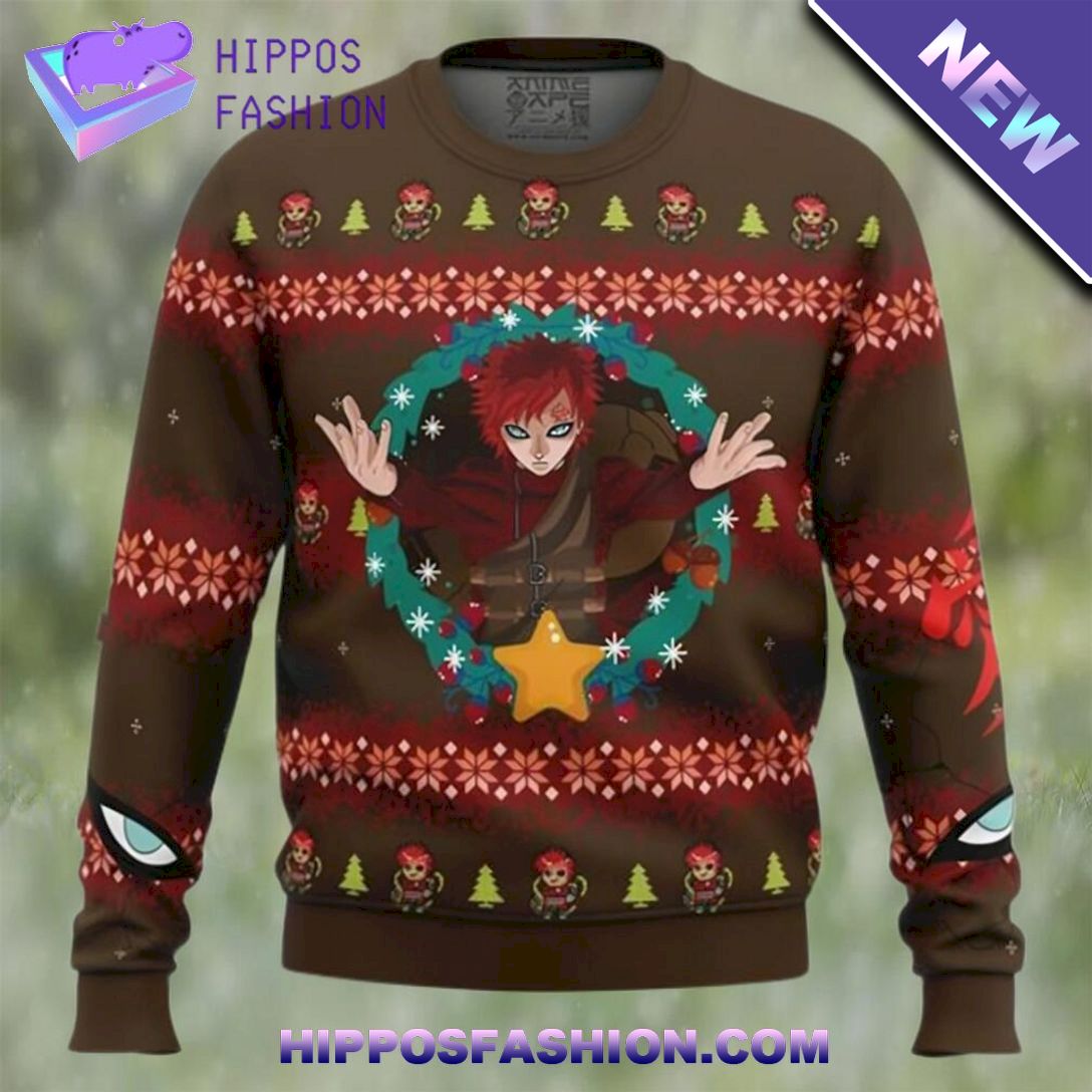 anime sweater gaara naruto ugly christmas sweater fuqK.jpg