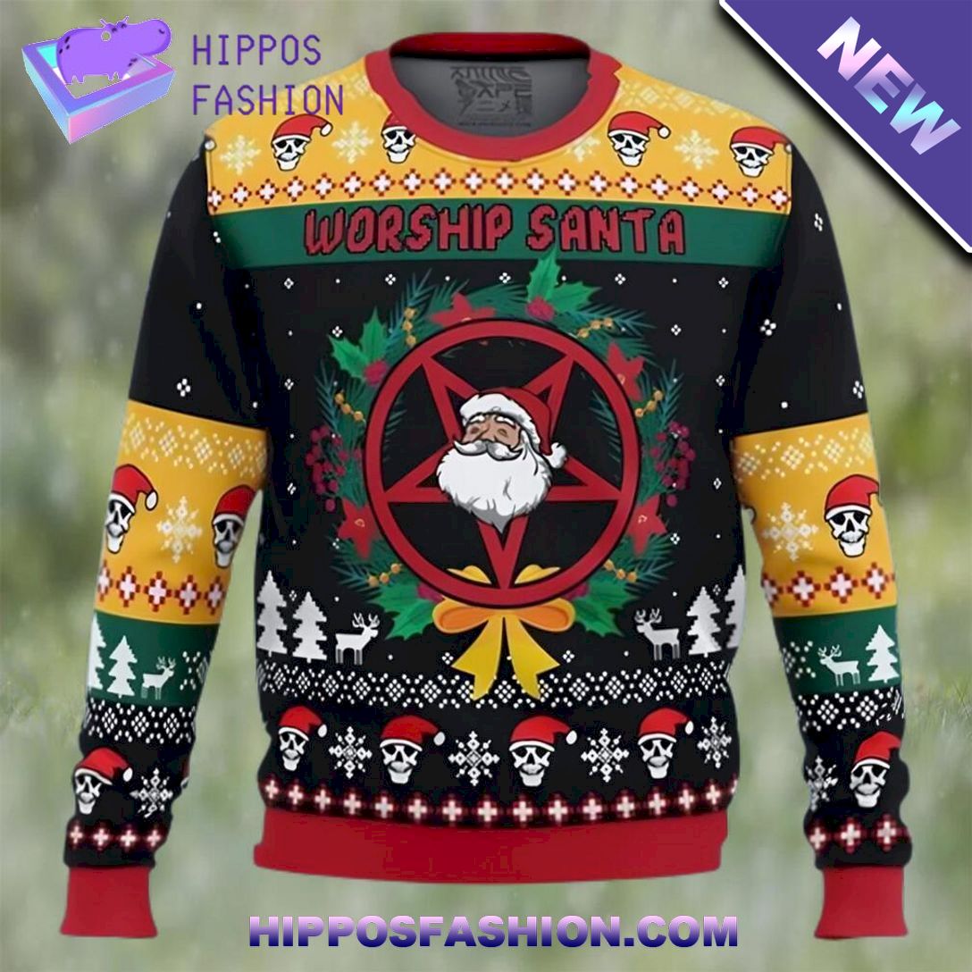 anime sweater worship santa ugly christmas sweater Uw.jpg