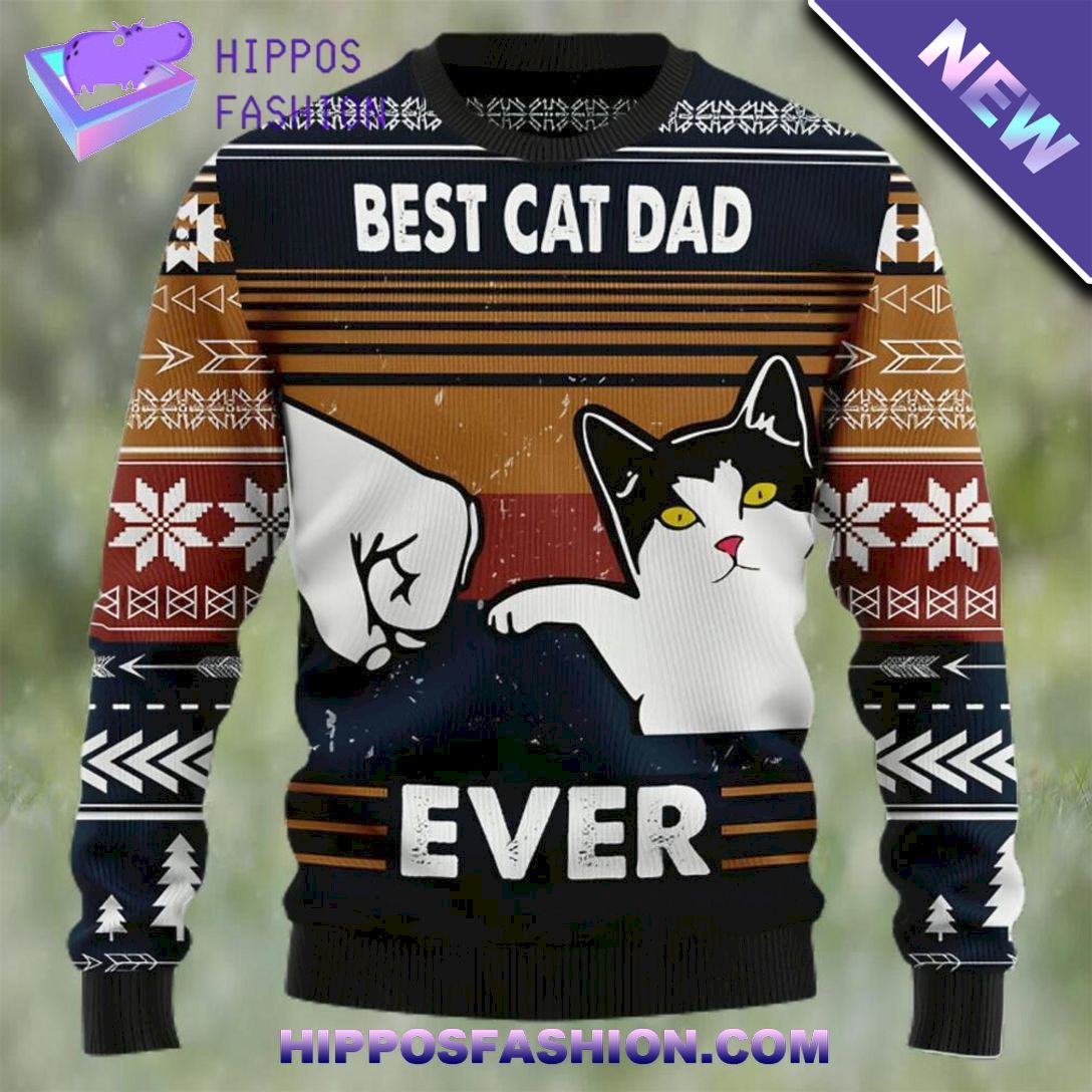 best cat dad ever ugly christmas sweater SNPqr.jpg