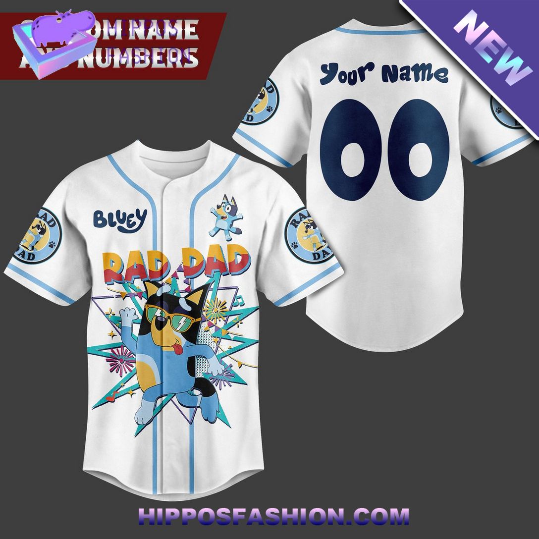 Blucy Rad Dad White Personalized Baseball Jersey Have you joined a gymnasium?
