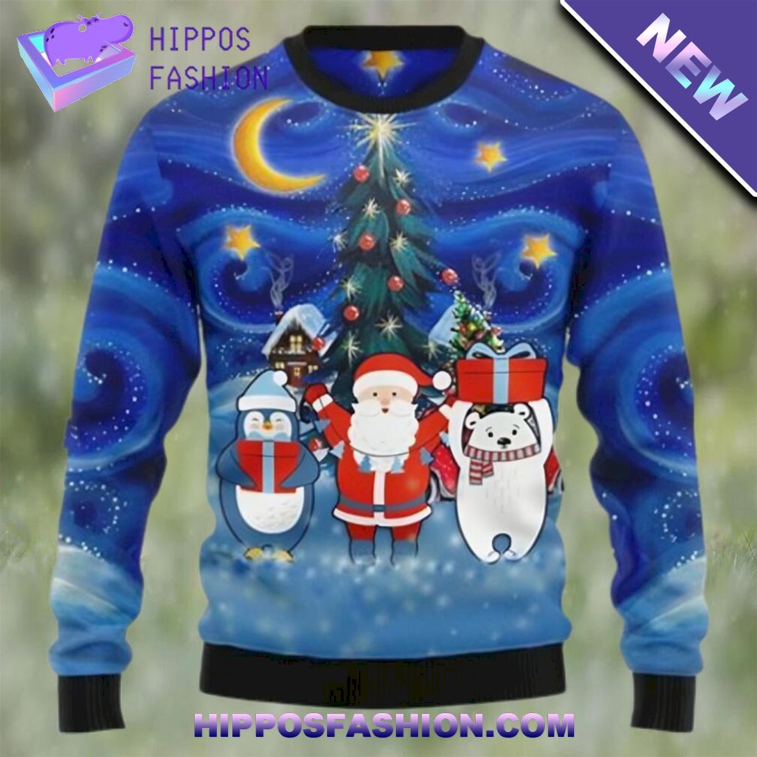 christmas card polar bear santa penguin ugly christmas sweater Tusc.jpg