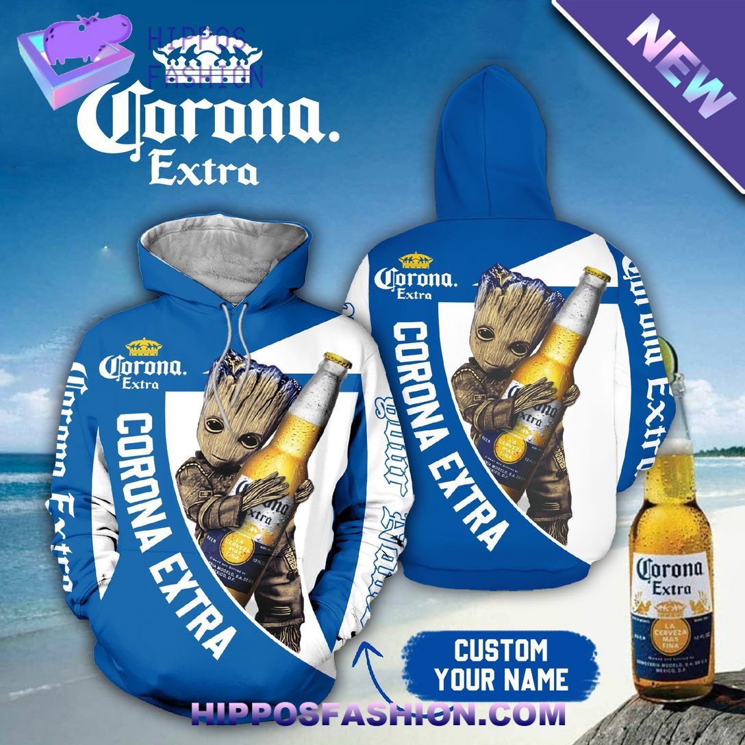 Corona Extra Groot Beer Custom Name Hoodie Best couple on earth