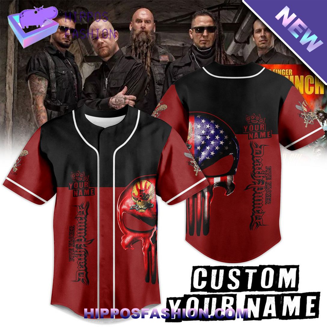 Five Finger Death Punch Personalized Baseball Jersey Cutting dash