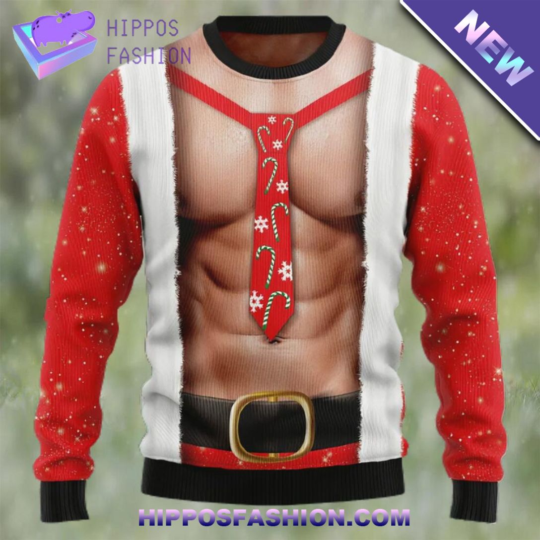 Funny Six Pack Muscle Ugly Christmas Sweater You look beautiful forever