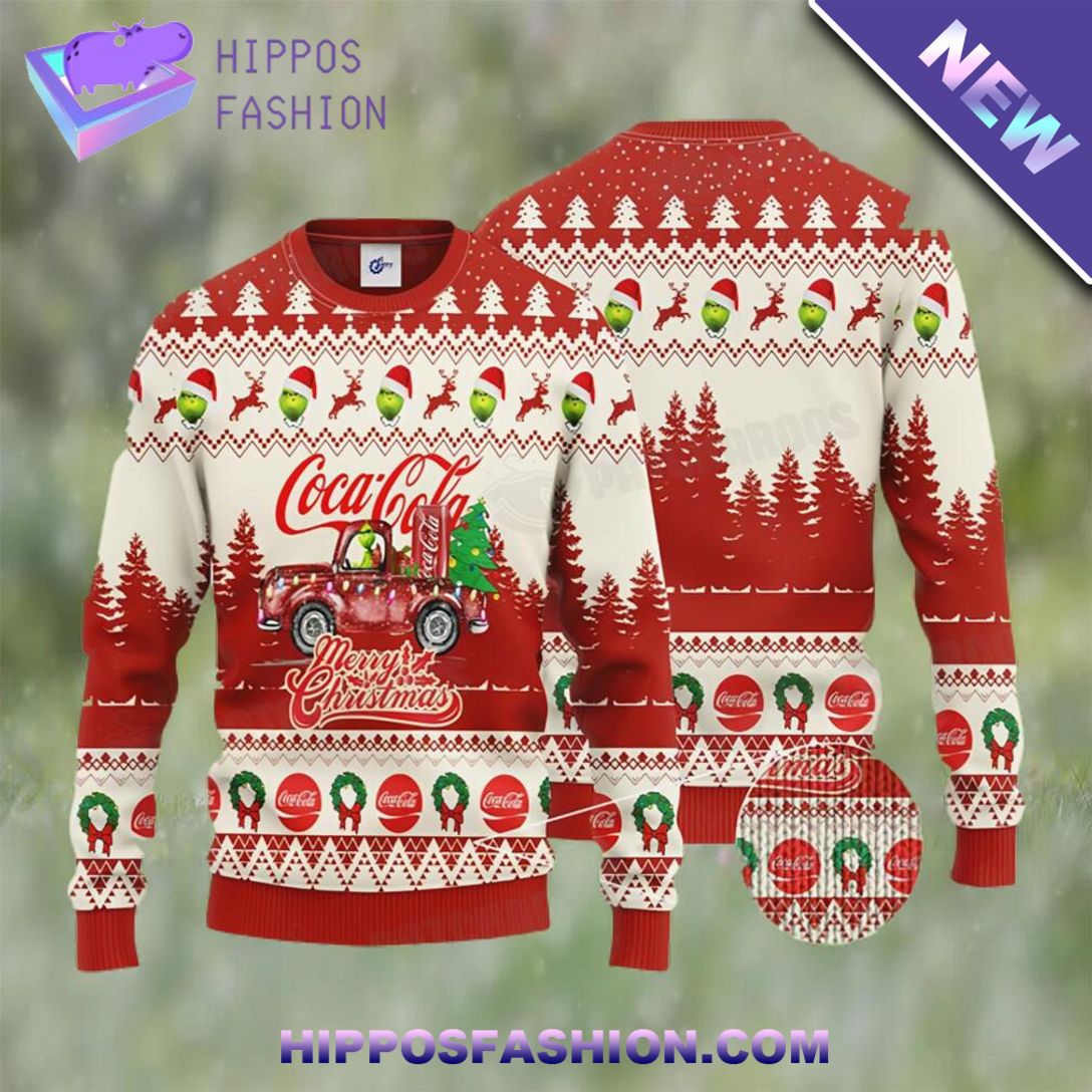 grinch coca cola merry christmas ugly christmas sweater DcKvr.jpg