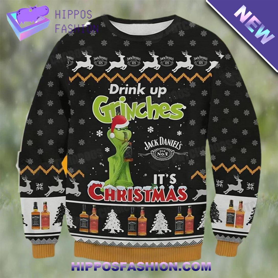 Grinch Drink Up D Funny Ugly Christmas Sweater Our hard working soul