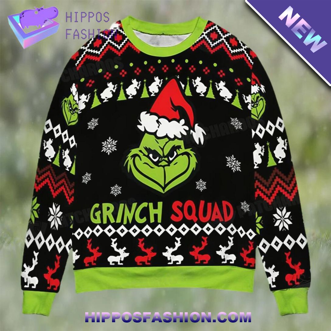 Grinch Squad Ugly Christmas Sweater You look so healthy and fit