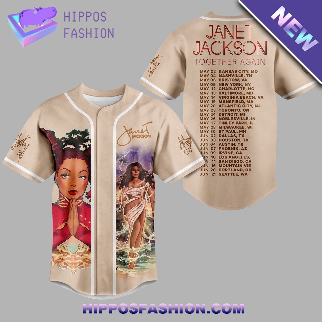 Janet Jackson Together Again Custom Baseball Jersey I like your hairstyle