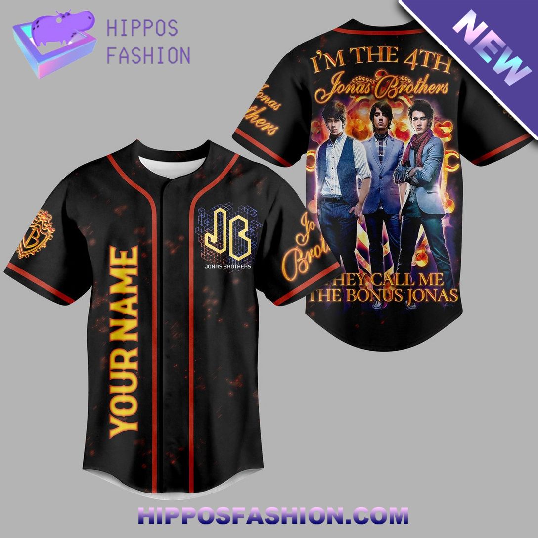 Jonas Brothers Band Personalized Baseball Jersey Natural and awesome